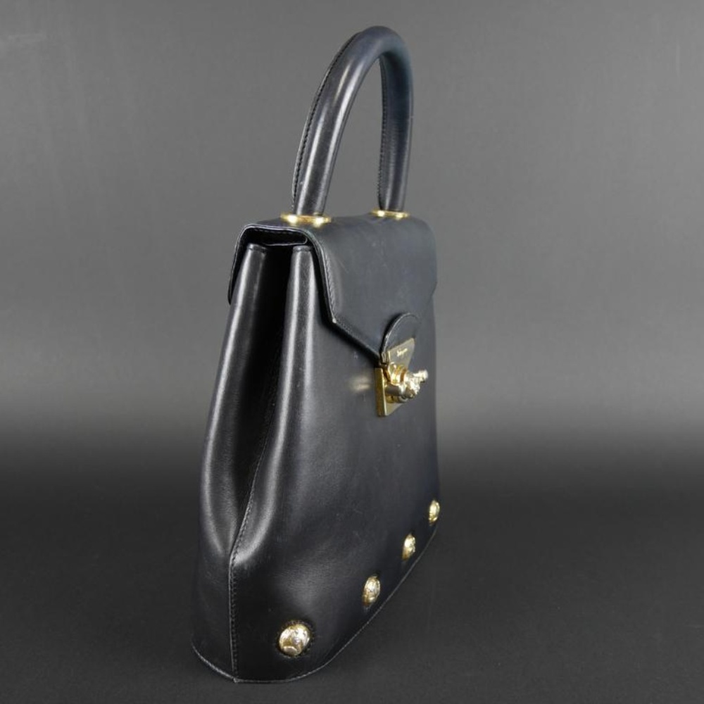 Salvatore Ferragamo Handbag Black Leather Calfskin